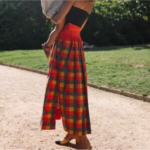 Tory Burch Veronica Plaid Pleated skirt NWT